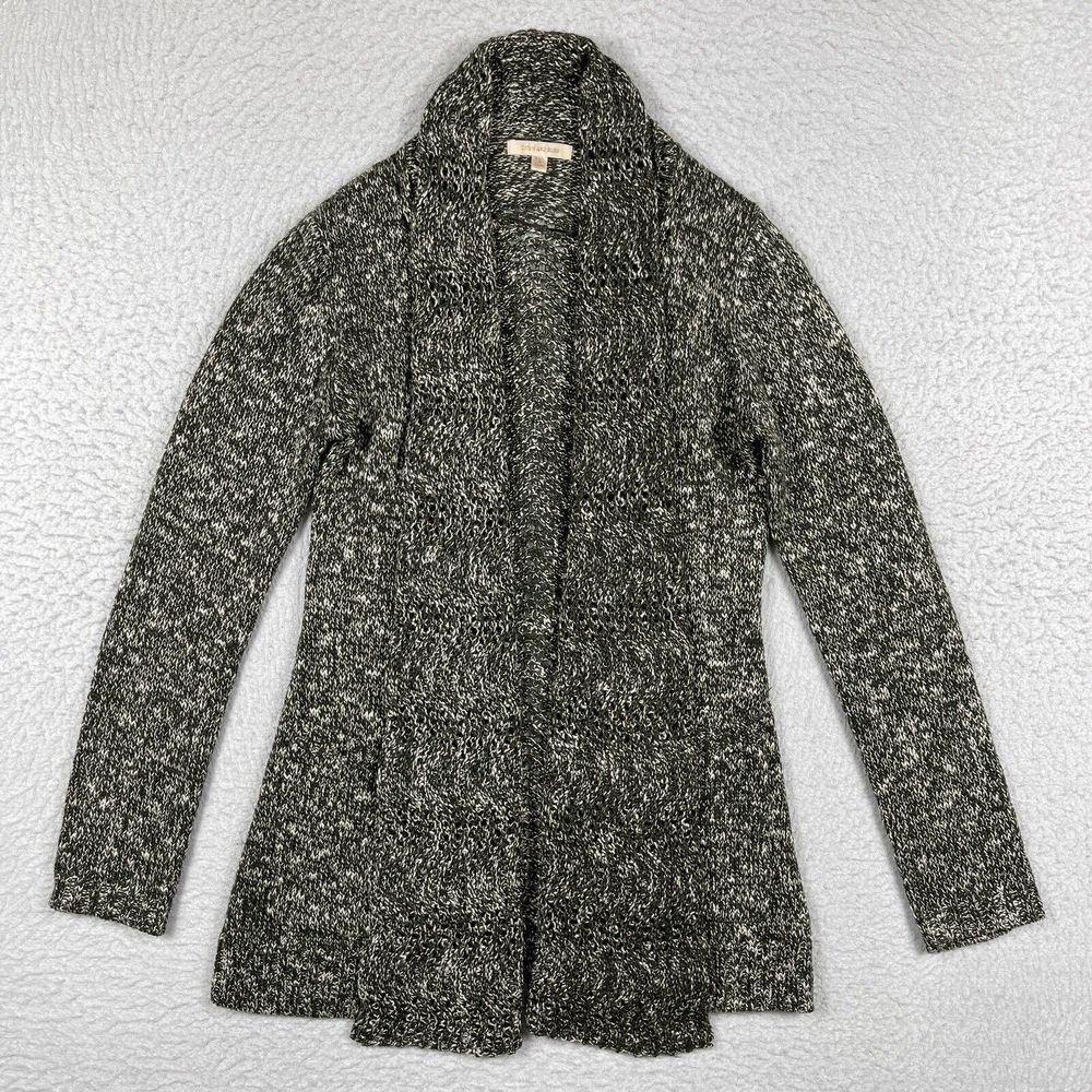 Skies Are Blue Sweater Womens XS Green Cardigan Casual‎ Preppy Neutral Granny